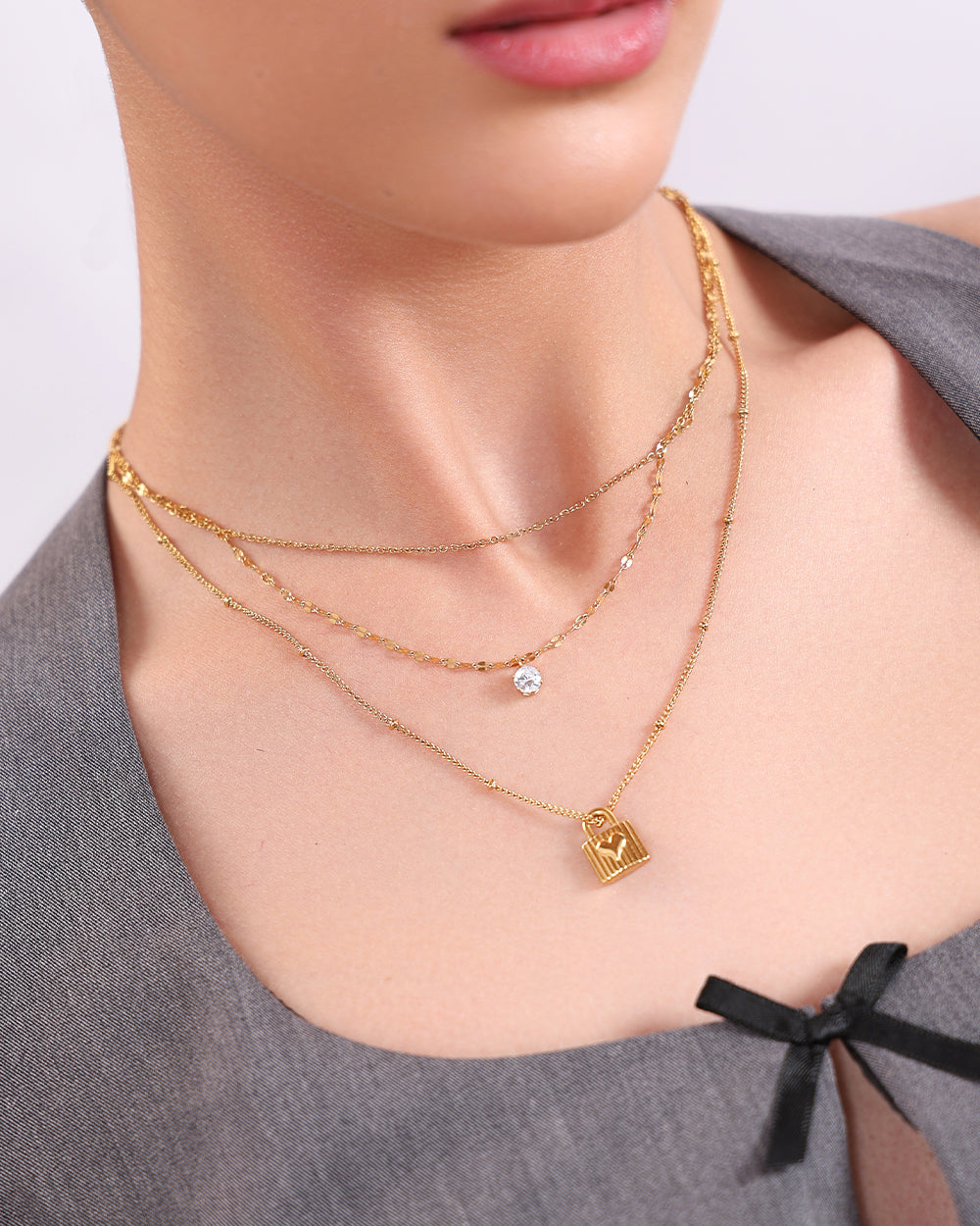 Layered with the Love Letter Necklace